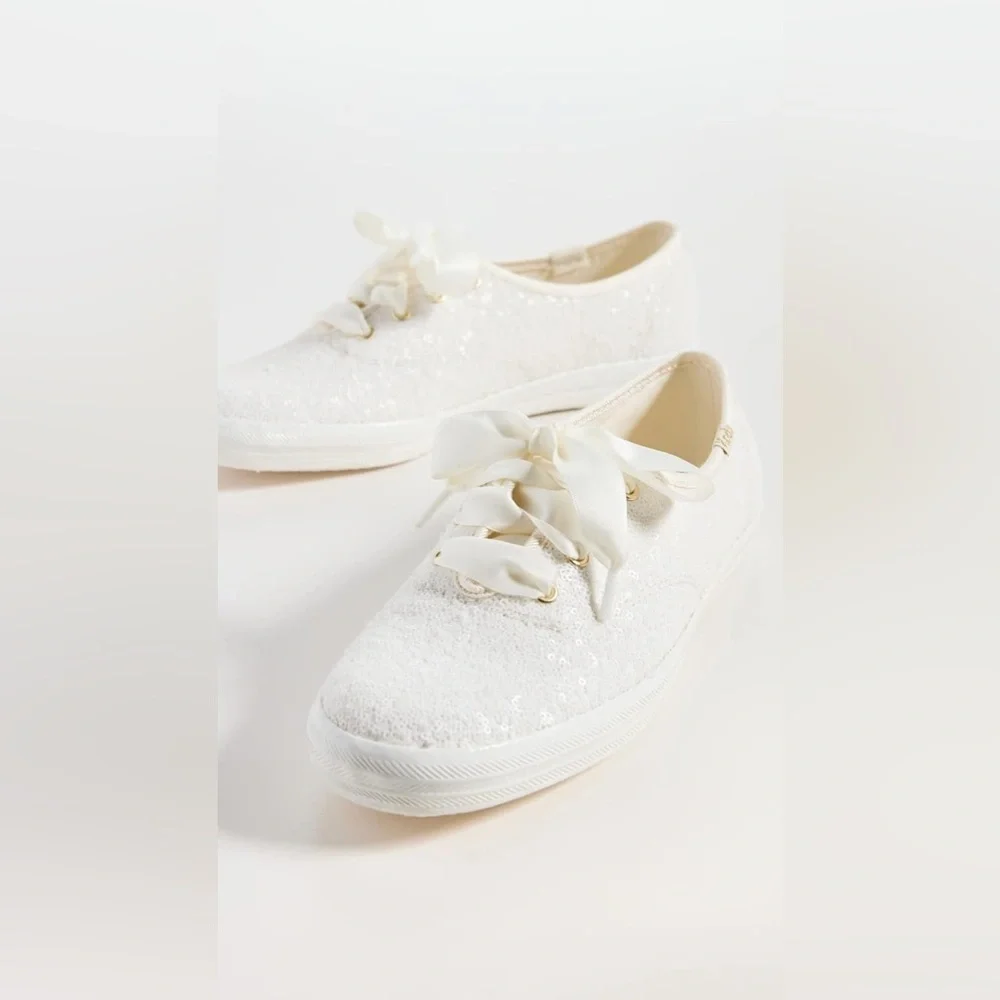 KEDS Celebration Sequin Off White Sneakers size 6 NEW Wedding bridal